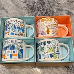 Starbucks State and Park Mug Collection - Blue, Orange, Green